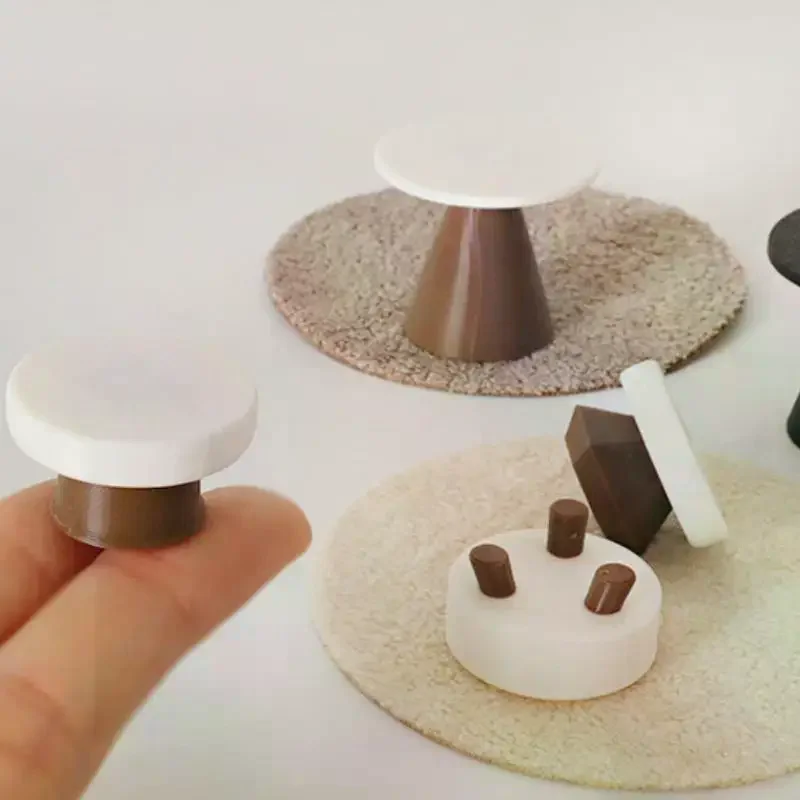 4Pcs Dollhouse Simulation Table Model Ornament Handmade DIY Stool Scene Home Decoration Mini Toys Doll House Accessories