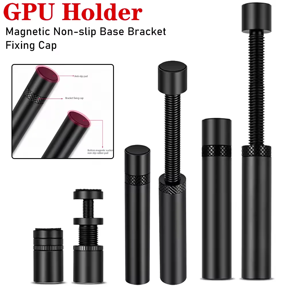 Graphics Card GPU Support Bracket Video Card Vertical Telescopic Rotating Stand GPU Holder Anti Sag Aluminum Holder 27-120mm