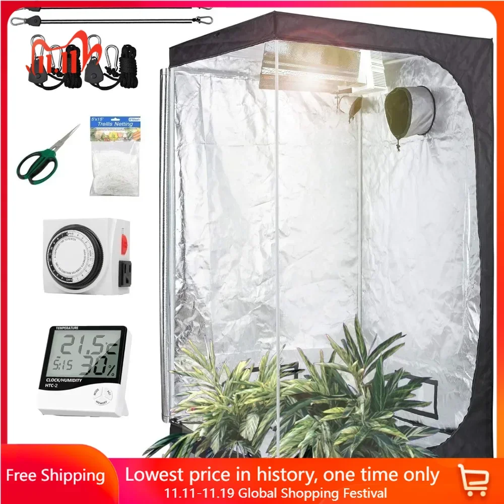 60''x60''x80'' Grow Tent Room Complete Kit, Hydroponic Growing System,  hydroponic tent  advanced nutrients, Grow Tent