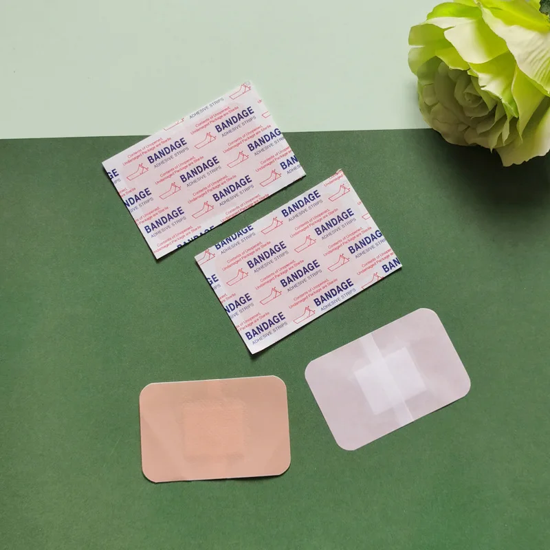 20pcs Large Waterproof Adhesive Bandage Square Haemostatic Patch Breathable Rectangular Skin Tone Elastic Patch 7.5 * 5CM