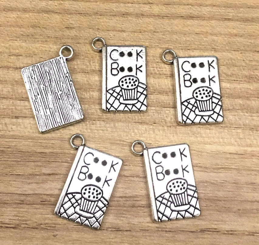 

20pcs 17*11mm cook book design charms HW3407 handmade findings