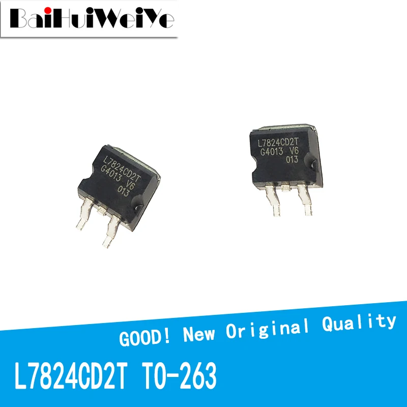 10PCS/LOT L7824CD2T L7824C2T L7824 TO-263 MOSFET MOSFT Three-terminal Voltage Regulator SMD New Good Quality Chipset