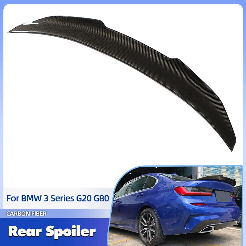 

Car Rear Trunk Spoiler Wings Carbon Fiber for BMW 3 Series G20 G80 M3 2019-2022 Racing Rear Spoiler Boot Wing Lip Body Kit
