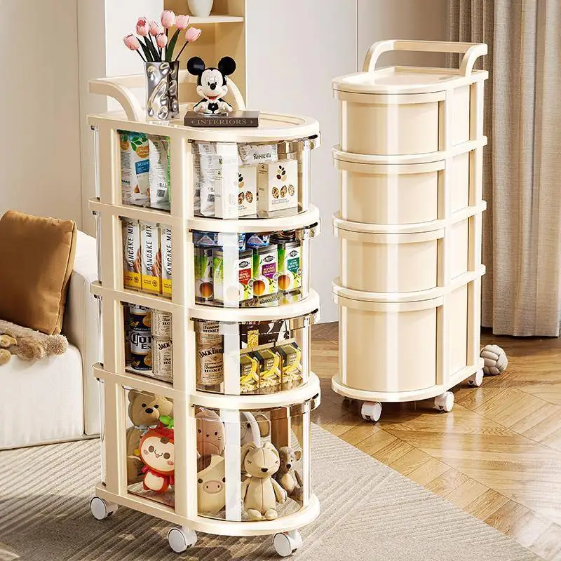 

Mobile Ders Batoom Multi-Function Storage Ra Household Organizer Small Cart Floor Standing Toiletries PP Material