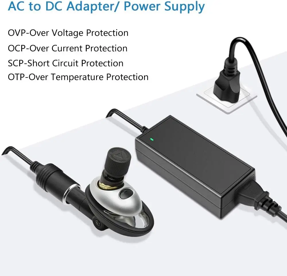 AC to DC Converter 10A/120W 110V-240V to 12V Converter,Car Cigarette Lighter Adapter, AC/DC Power Supply Adapter Transformer