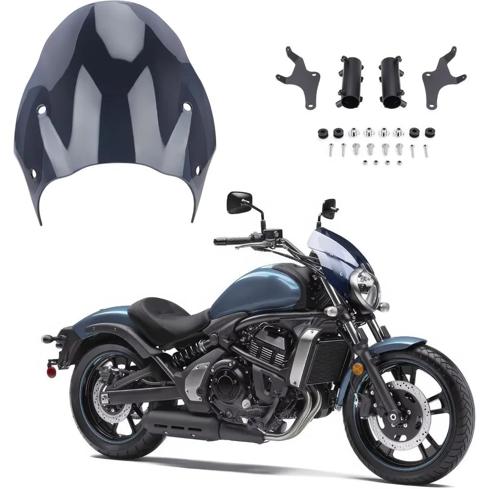 

Лобовое стекло, обтекатель мотоцикла, совместимый с kawasaki vulcan s 650 vn650 cafe se 650 2015-2024 (дымчатый)