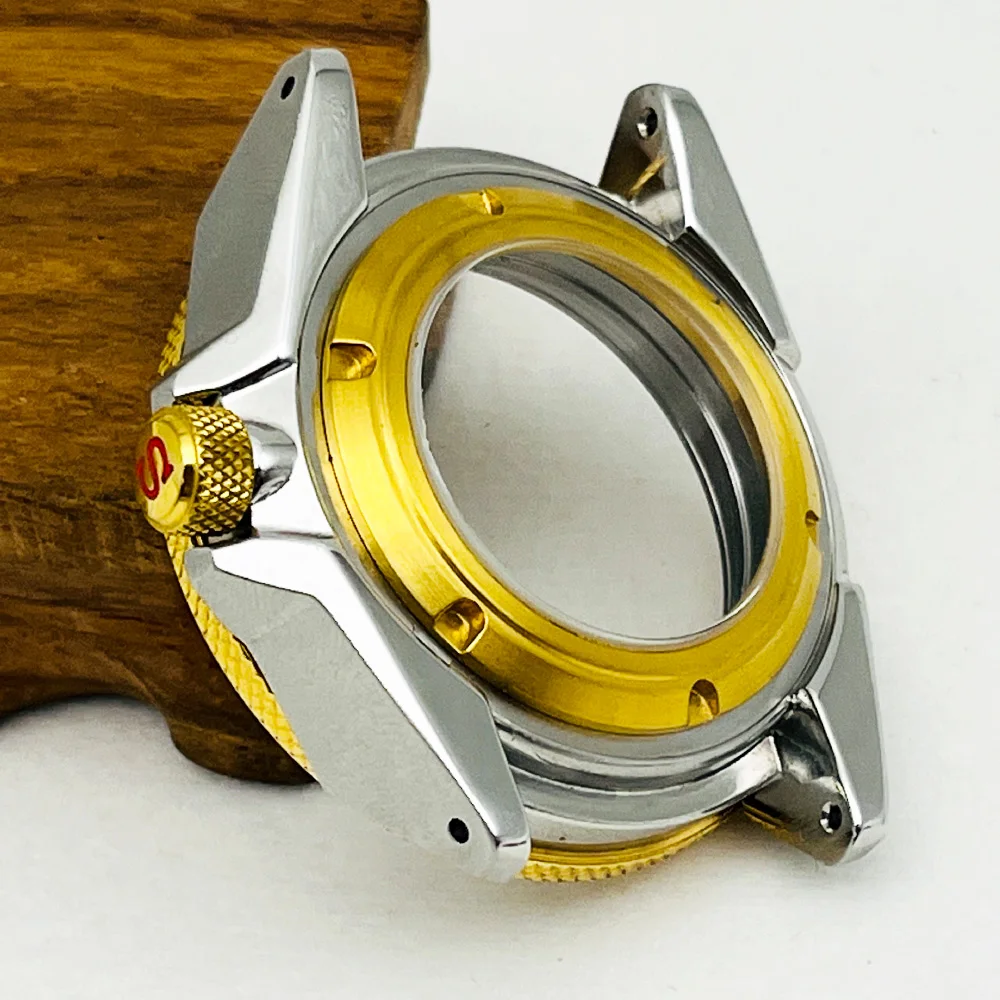 Mod 44mm SRPB Samurai Watch Case Fit For 7s26 NH34 NH35 NH36 Movement Transparent Back cover Samurai Watch Cases