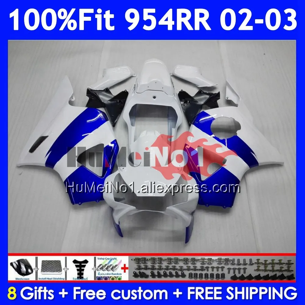 Body For HONDA CBR900RR CBR 900 954 Repsol blue RR CBR900 CC CBR954 RR 58No.06 CBR 954RR 900RR CBR954RR 2002 2003 02 03 Fairing