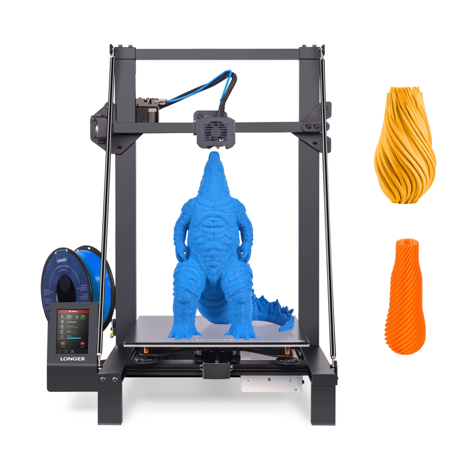 LONGER LK5 Pro FDM 3D Printer 90% Pre-Assembled 300x300x400mm Large Print Size 4.3inch Full Color TouchScreen TMC2208 3D Printer