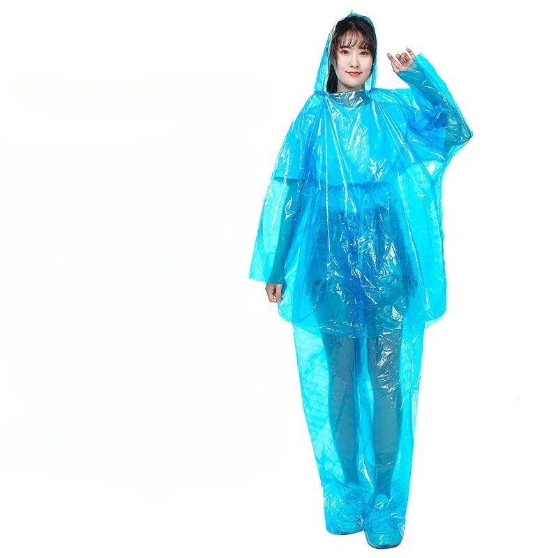 

Disposable Raincoat Adult Emergency Waterproof Rain Coat Hiking Camping Hood Rain Clothes covers Rainwear Poncho Pants Raincoat