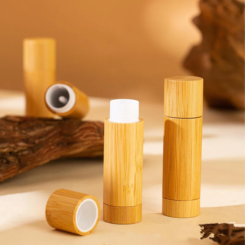 10/30pcs Bamboo Lipstick Tube Lip Gloss Containe DIY Refillable Bottle Eco-friendly 2.8g 4g Lipstick Bottle Empty Tube Container