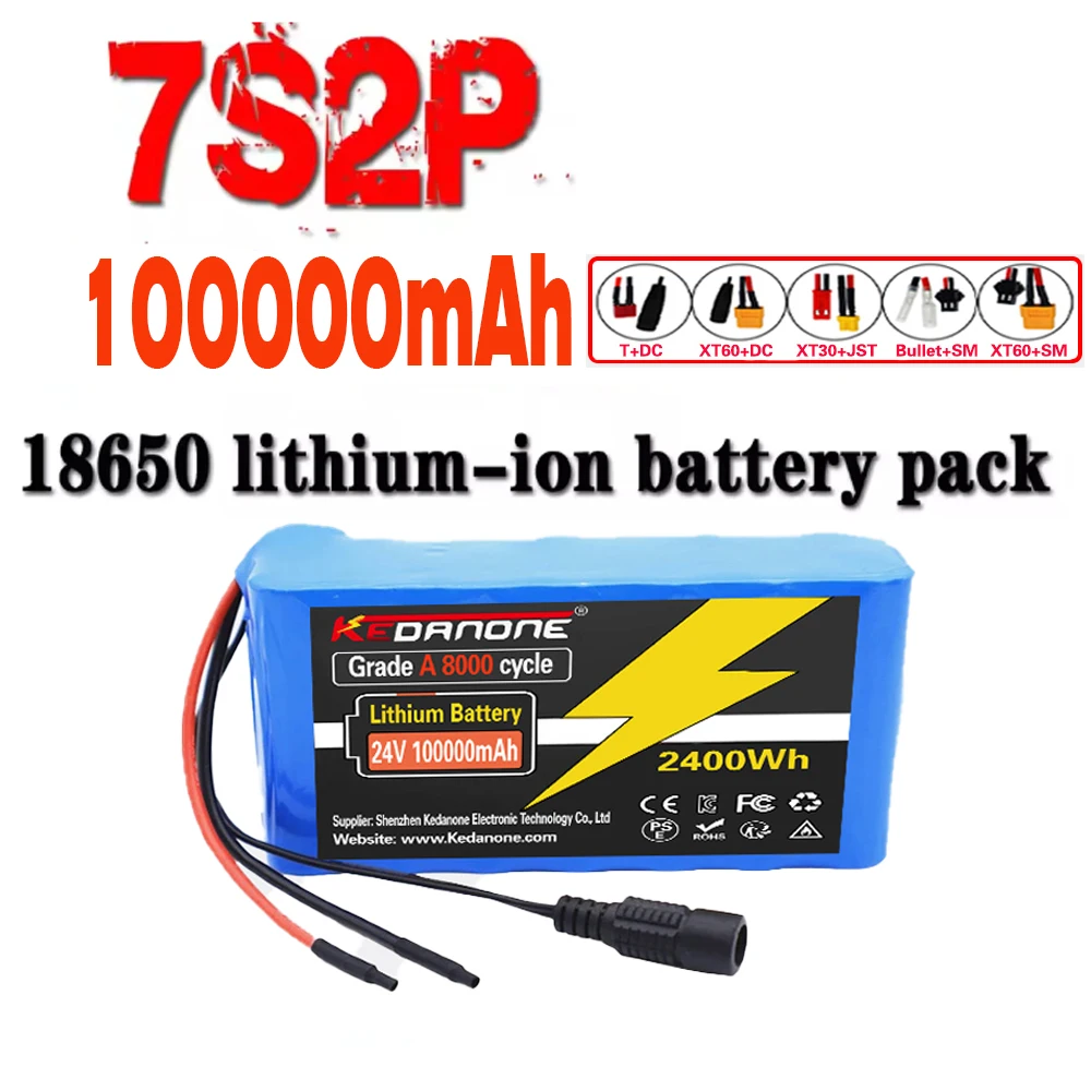 

‍♂️29.4V 100000mAH 18650 lithium-ion battery 7s2p 100A lithium-ion battery durable and free of charge for transportat
