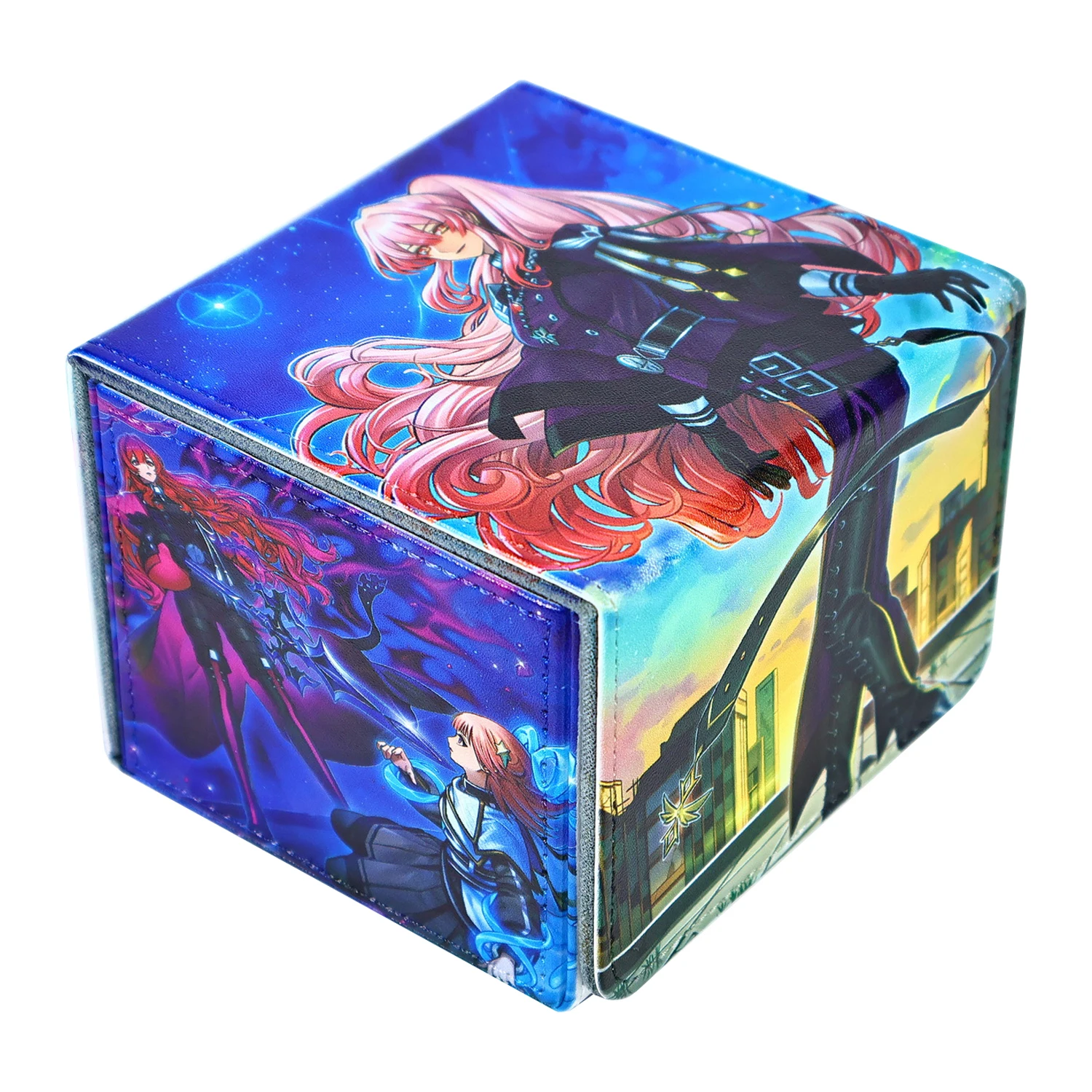 ديي ذاتية الصنع يو غي أوه! صندوق تخزين بطاقات Exosister Ygo Exosister Elis صندوق حماية بطاقات مجموعة جلدية هدية بطاقة الرسوم المتحركة #1