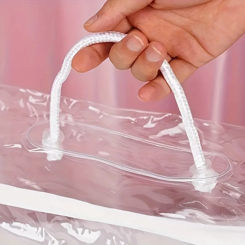 1/2pcs PVC transparent bag PVC home textile household four-piece bag PVC storage bag transparent curtain bag