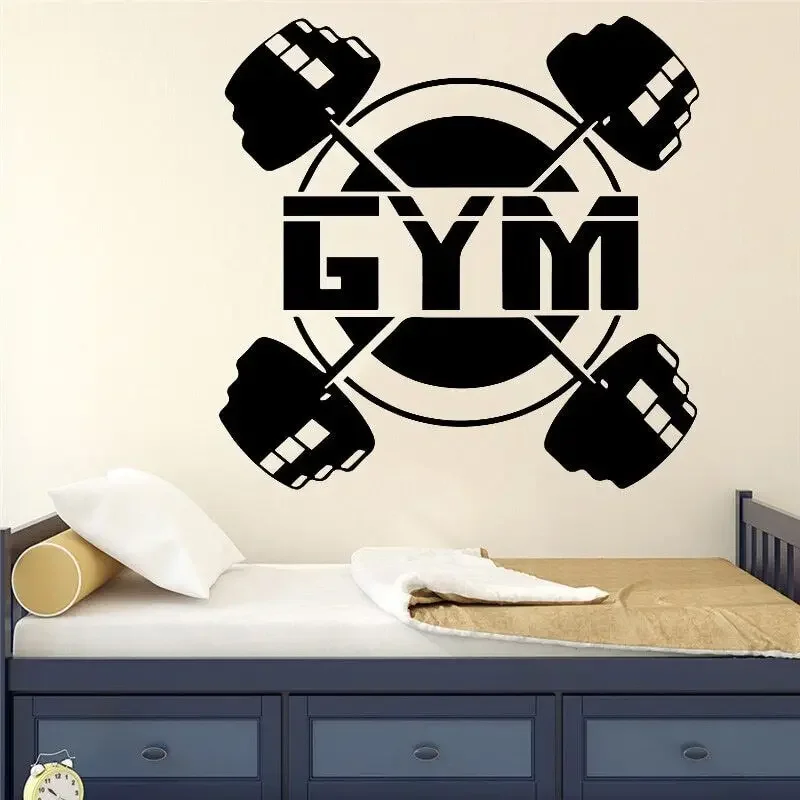 Autocollant excité GYM Art décoration accessoires Fitness gymnase décor Pvc décalcomanies sport homme autocollants peintures murales