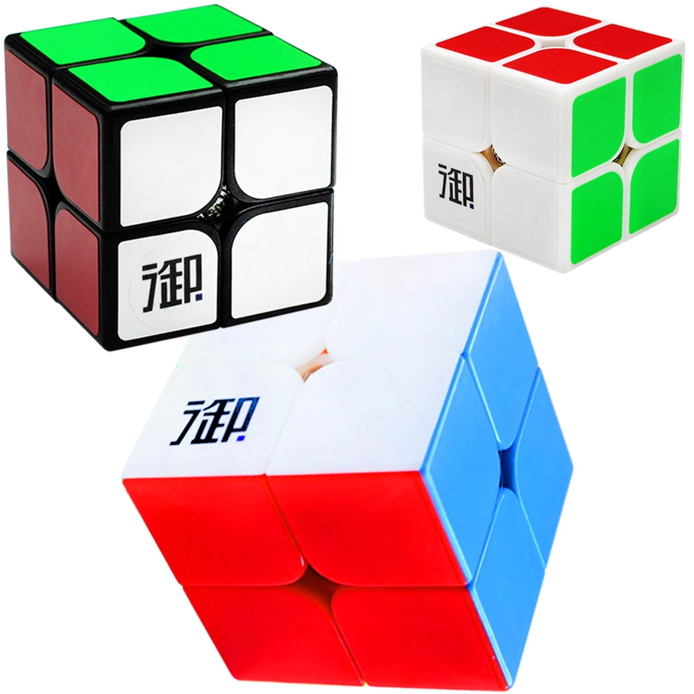 YuMo Hungerian Two Cube for Two 2x2x2 Hungarian Cibe Surface Multicolor Six Sided Hungerien Cubbe Black White Smoothly Teens Toy