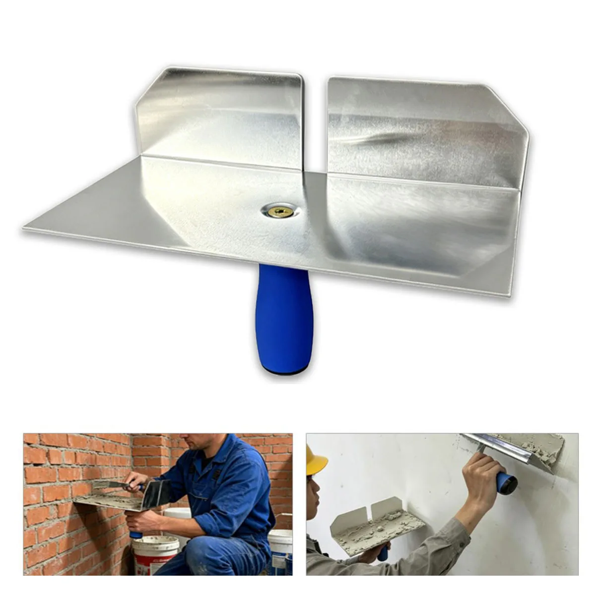Aluminum Grouting Tool with Plastic Handle for Wall Tiles Plaster Application 33 20 10cm Ergonomic Non Slip Grip