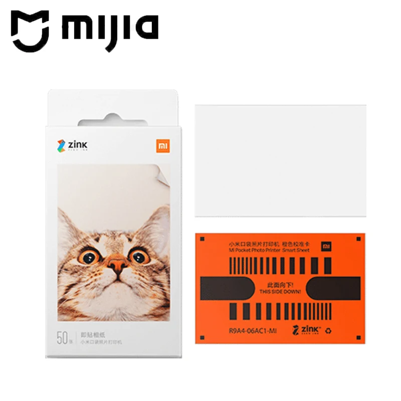 Original Mijia ZINK Pocket Printer Paper Self-adhesive Photo Print 50/100 Sheets for Mijia 3-inch Mini Pocket Photo Printer