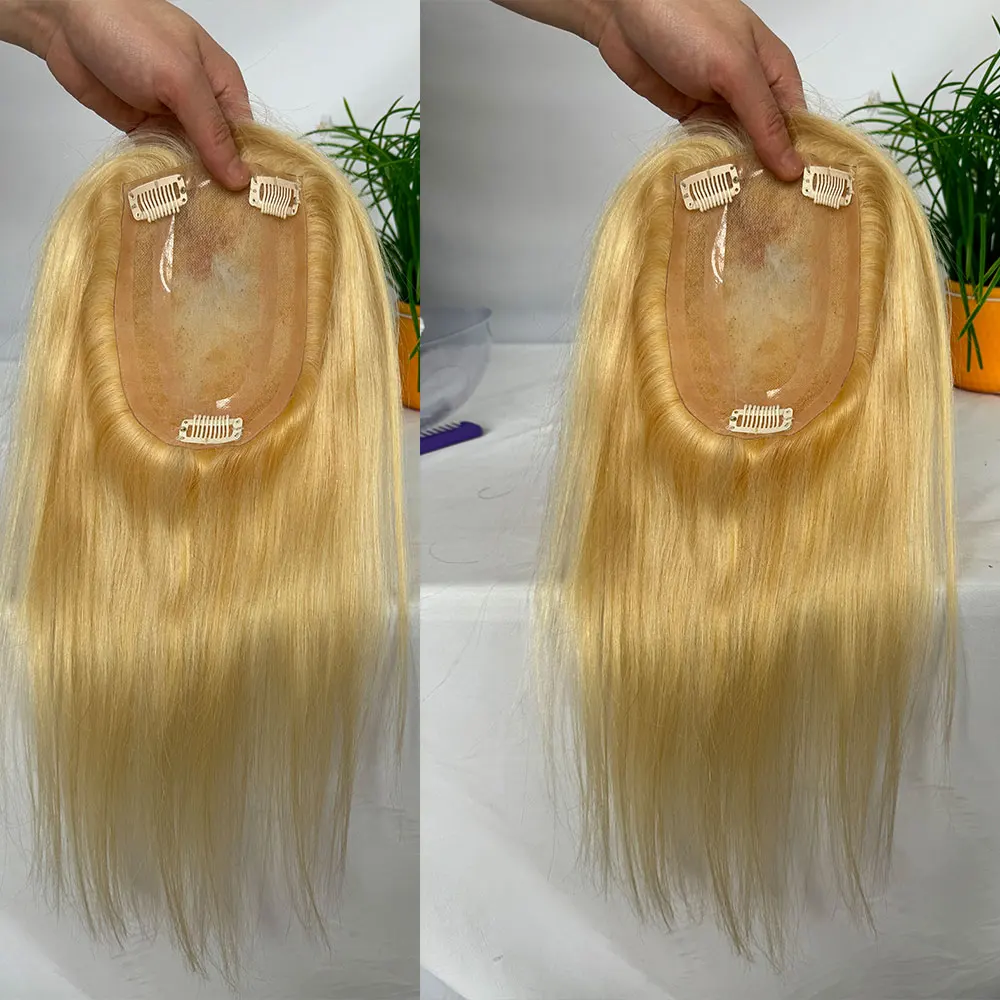 Clip Haar teile für Frauen 4x6 Zoll Größe Basis 12 Zoll Haar deckel für Frauen echtes menschliches Haar kein Pony Top Haar teile gemischte Farbe