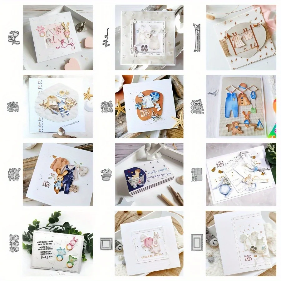 

Brand New Scrapbook Cutting Die Set Clothing Word Frame Doll Handmade for DIY Card Making and Embossing Creative Paper Crafts