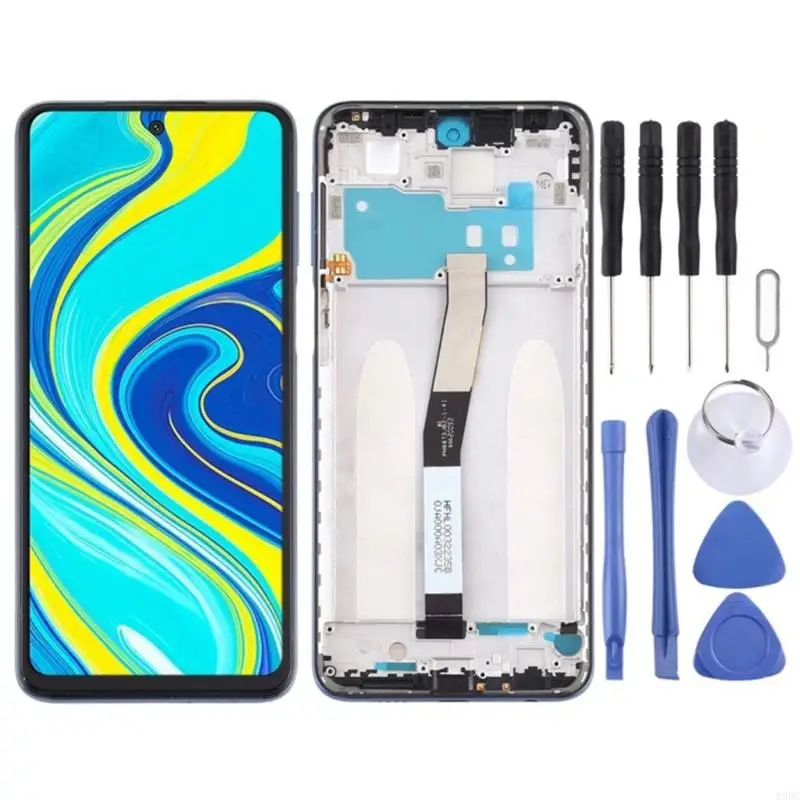Full AMOLED Display Touch Screens Assembly Integrated Frame for Note 9S Use 896C