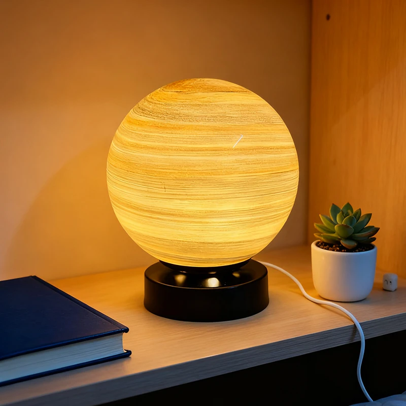 Planet Table Lamp Space Starry Sky Universe Dreamy Planet Table Lamp Bedroom Bedside Sleep Lamp Birthday Christmas Gift For