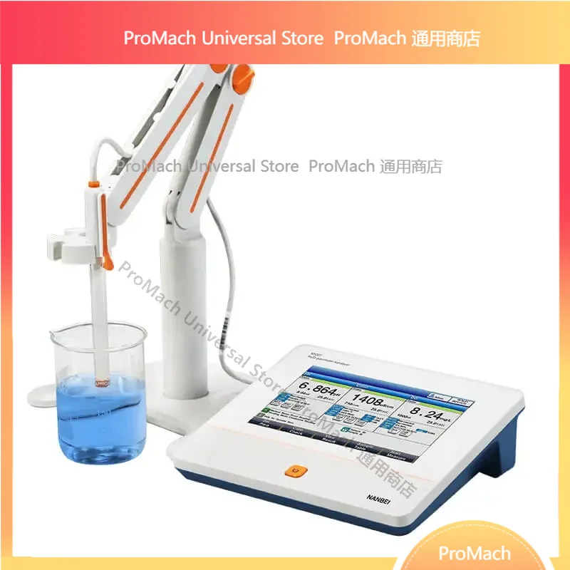 Portable Benchtop pH Ion Meter, ISE Temp mV ORP pX Testing Device