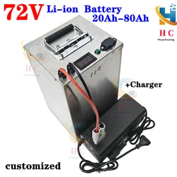 72V 20AH 30AH 50AH 60AH 70AH Lithium -ion battery with BMS for motorcycle electric car pedal energy golf cart