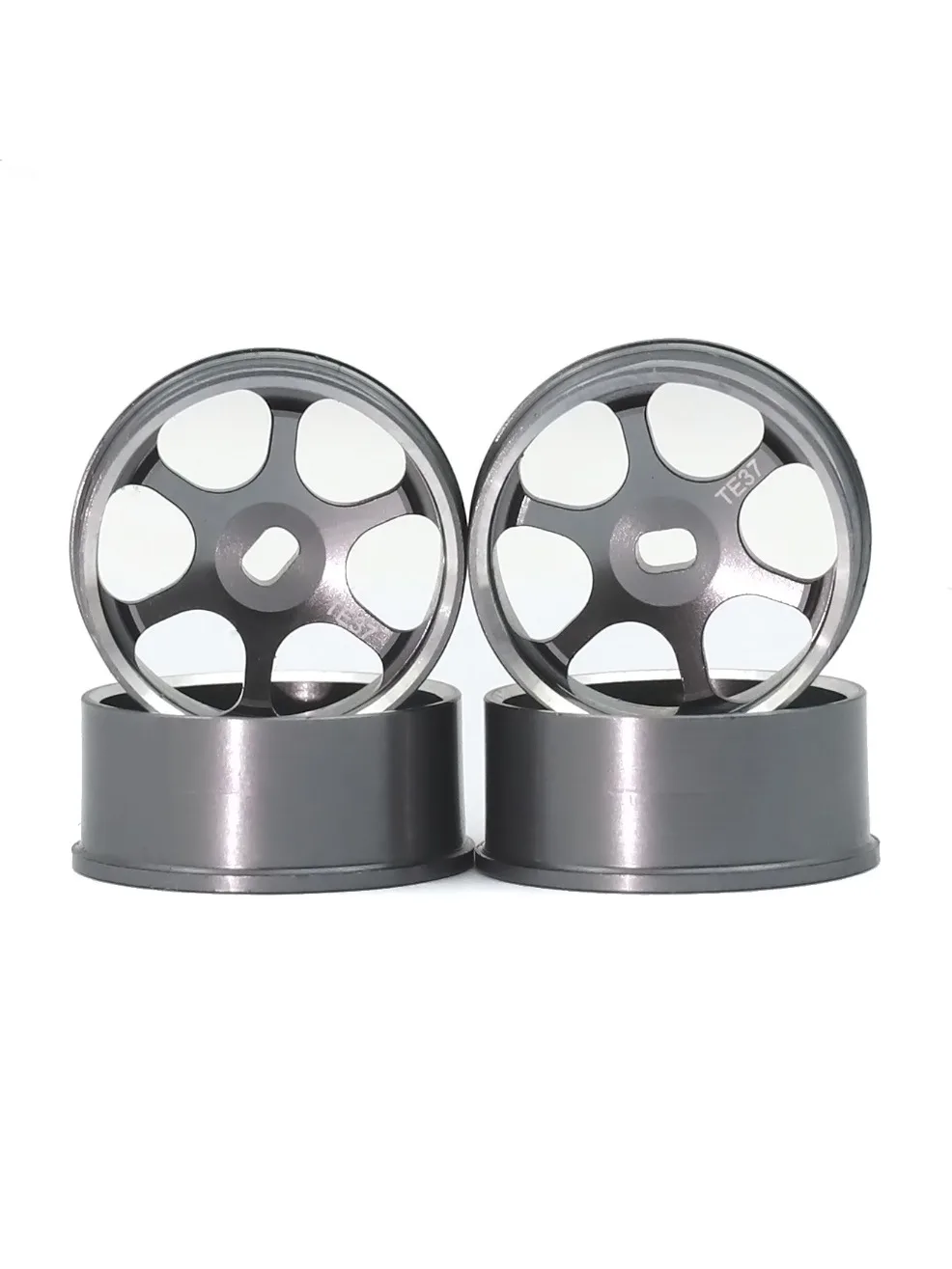 Pneus à dérive, jante de roue en métal TE37, moyeu de roue pour Wltoys, 4 pièces 284131 K969 K989 P939 Kyosho Mini-Z 1/28 RC pièces de mise à niveau de voiture