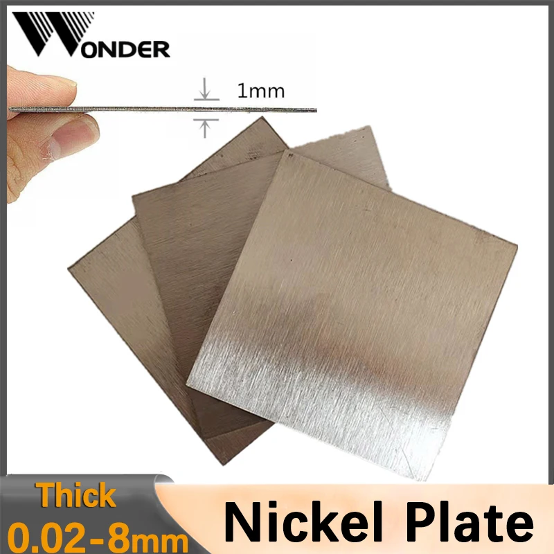 Thick 0.02mm-8mm Ni 99.9% High Pure Nickel Plate Electroplating Nickel Plate Nickel Anode scientific experiment study