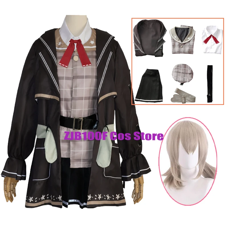 Anime Project Sekai VBS Cosplay New Azusawa Kohane Cosplay Costume coffee Coat Uniform Wig Set Halloween Party Outfit for Women