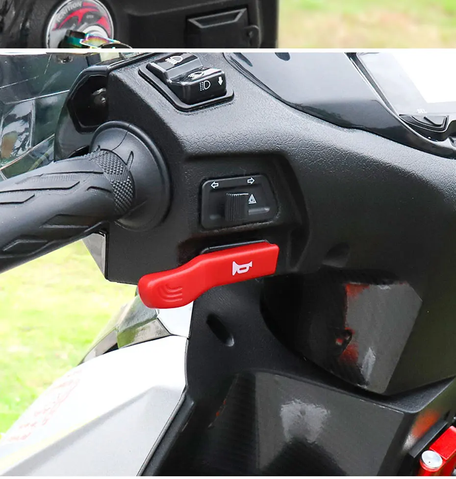 Motorrad-Modifikationsknopf Hupenschalter-Verlängerung Motorrad-Modifikation Startknopf Hupenschalter-Abdeckung – Detail 11