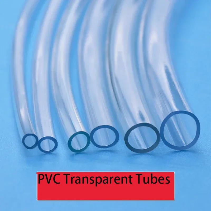 1/2/5M Transparent PVC Garden Watering Hose 2 3 4 5 6 8 10 12 14 16 18 20 25mm Clear Soft Tubing Plastic Pipe Water Pump Tube