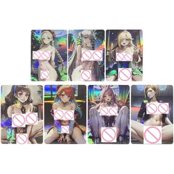 Anime Sexy Naked Girl Collection Card Big Chested Beauty Street Fighter Cammy White Nude Card Refractive Color Flash 63*88mm