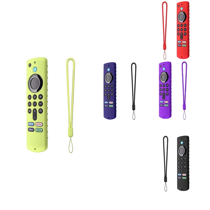 For Fire TV Stick 3Rd Generation Voice Remote Control Silicone Case Light Weight Non-Slip Shockproof With Strap
