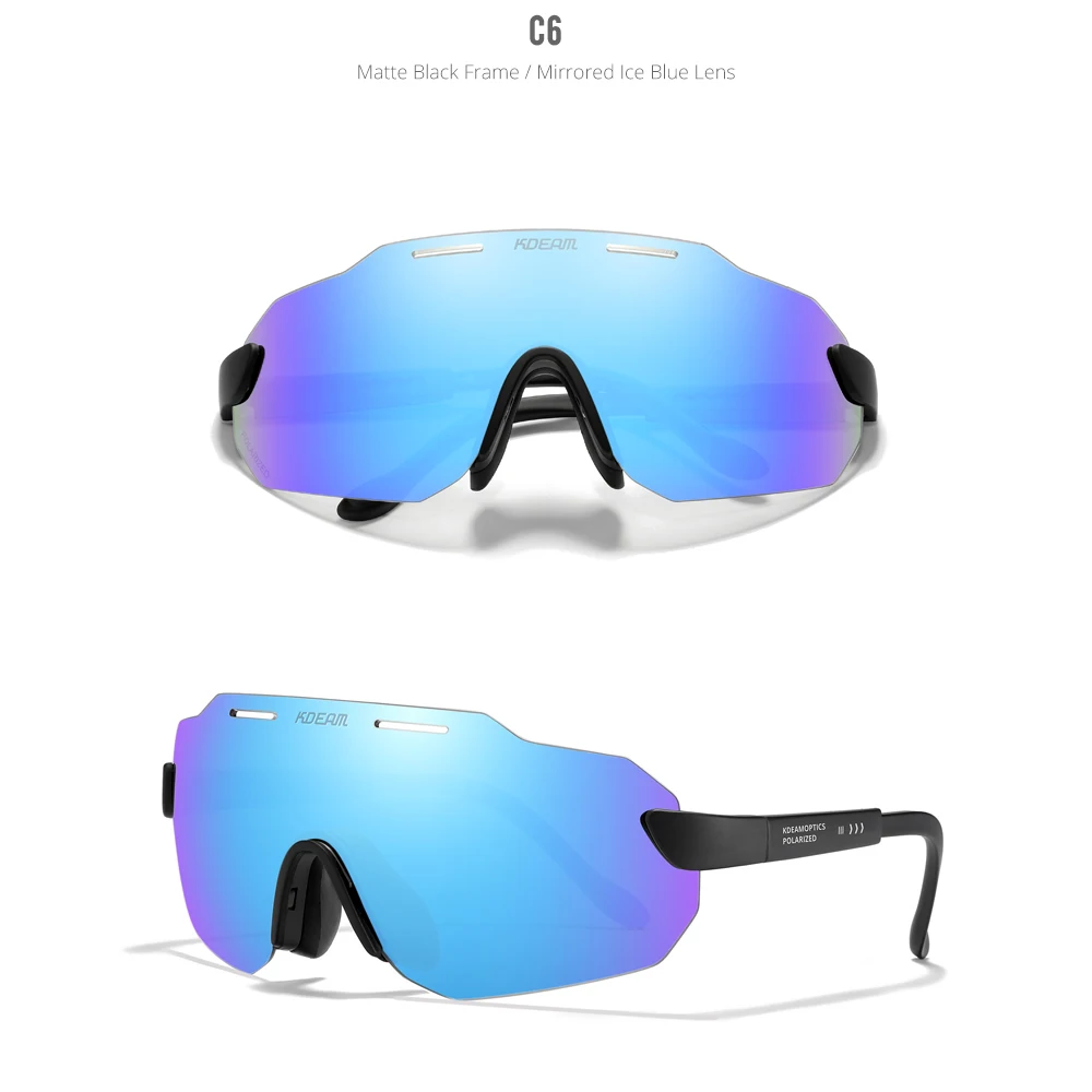 KDEAM Hohe-Ende Radfahren Gläser Ultra Licht TR90 Material Photochrome/Polarisierte Sonnenbrille Männer Einstellbare Tempel Länge – Detail 25
