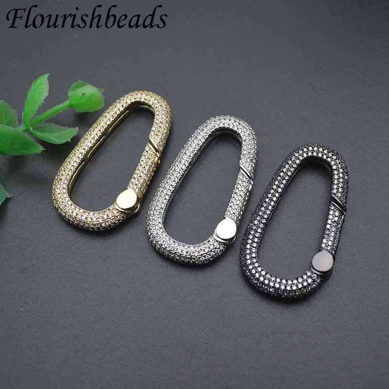 

Gold Silver Color Oval Spring O Ring Openable Fasteners Carabiner Clasps Accessories for Women DIY Jewelry Making