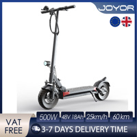 JOYOR Y6-S Electric Scooter 500W Motor 48V 18Ah Battery 25km/h Speed 60km Range 10'' Tires Foldable Adult E-Scooters