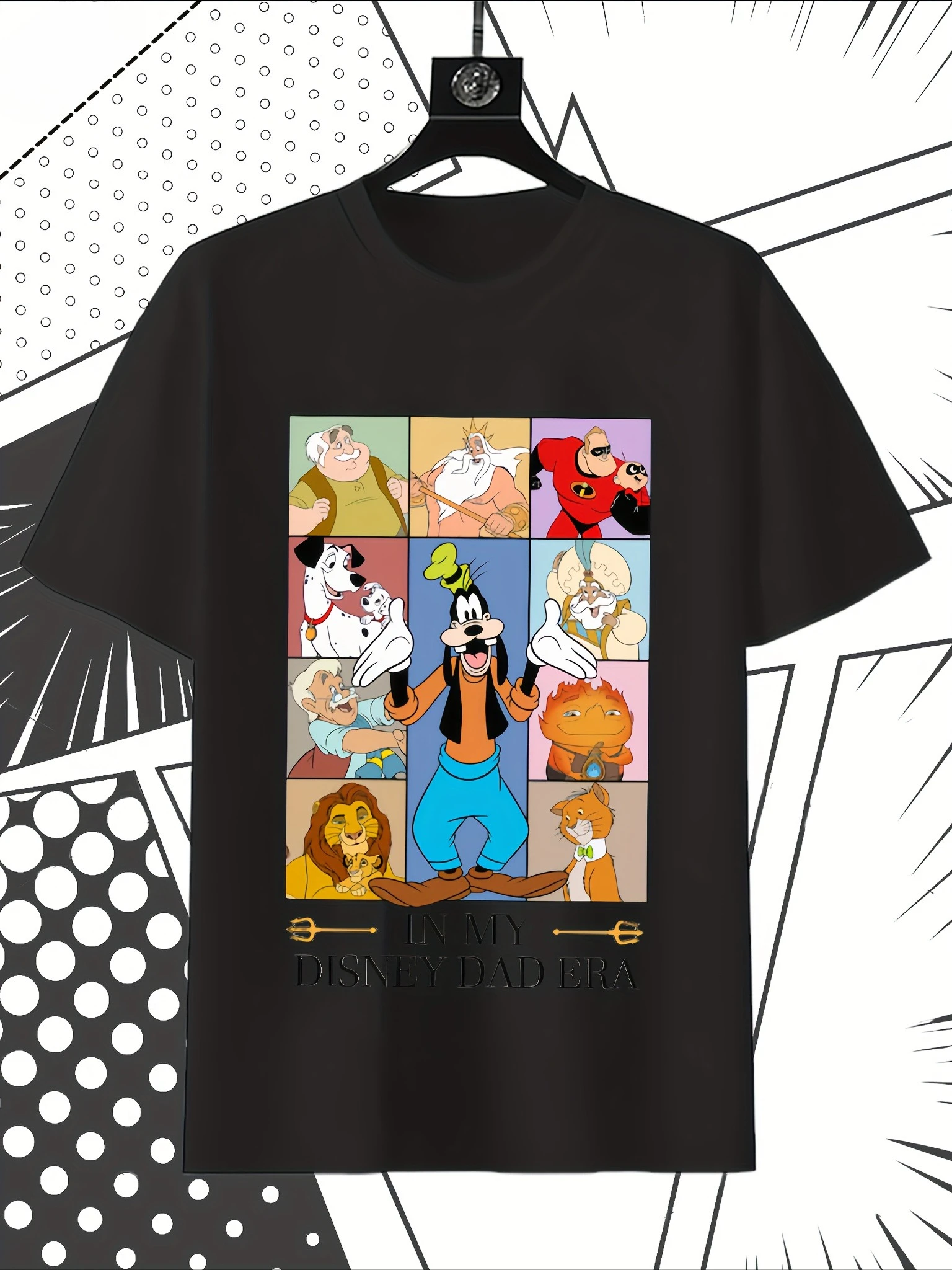 

Men's Disney Official Vintage Characters - Dad Era Graphic T-Shirt - Soft Breathable Fabric