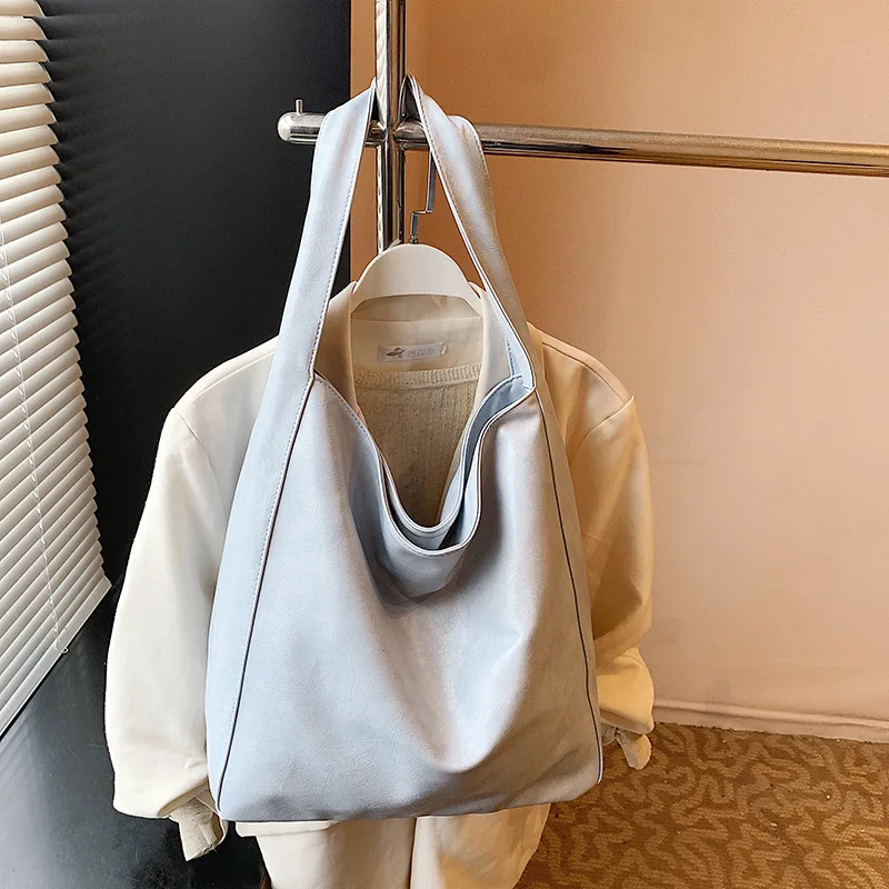 Rustige zomertas uit 2025, casual schoudertas voor dames, boodschappentas van zacht leer, minimalistische dag tot nacht crossbody