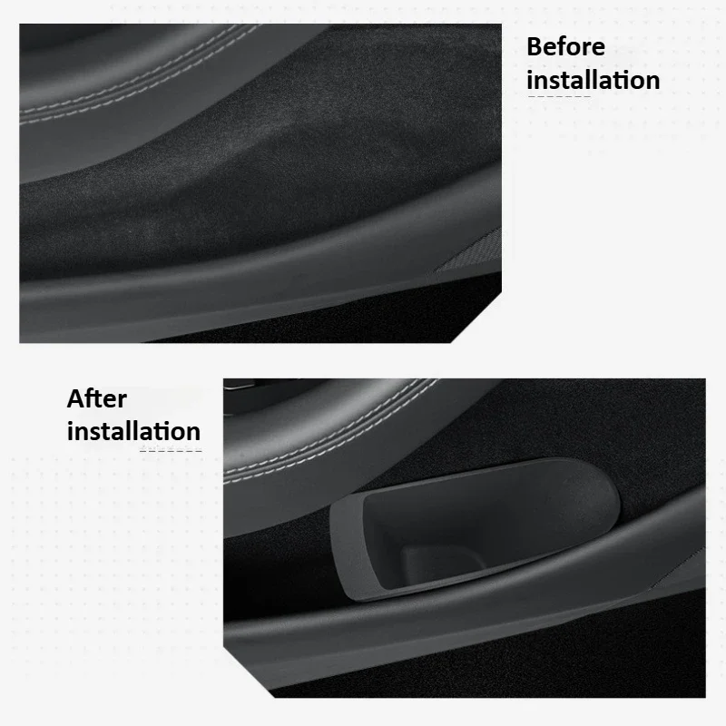 سلة المهملات ل تسلا نموذج Y العرعر/نموذج 3 2025 دلاء التخزين سائق الركاب الأبواب منظمة صندوق تخزين اكسسوارات السيارات