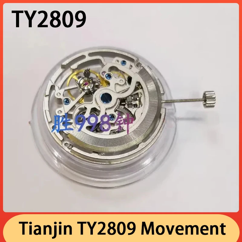 ใหม่เอี่ยม tanjin TY2809เคลื่อนไหวแบบกลวงเครื่องสีขาวเคลื่อนที่ด้วยกลไกอัตโนมัติ/เครื่องจักรมือสีดำมีเสถียรภาพ