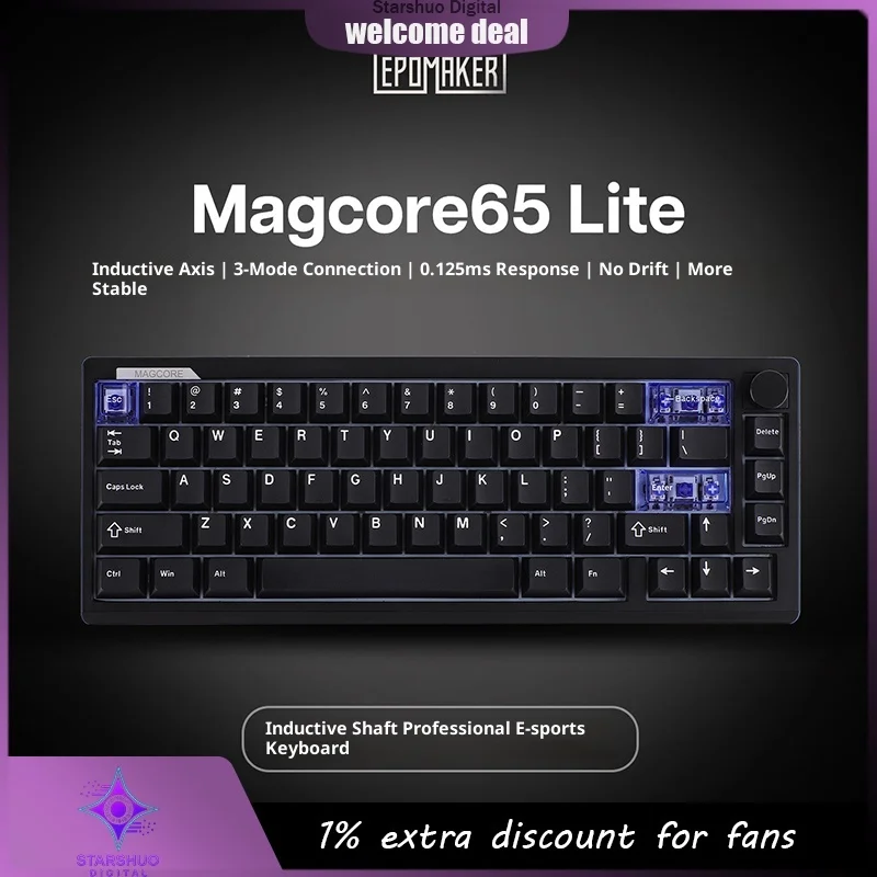 EPOMAKER Magcore65 Lite Inductive  Magnetic Switch Mechanical Keyboard Valorant Esports Professional Gaming Keyboard For Linux