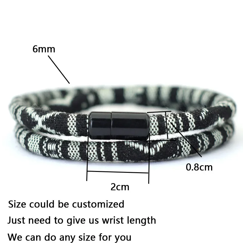 New In Men Bohemia Rope bracciale Attract Magentic Braclet Adventure Survival brazlet Pulseras Hilo Hombre Beach Surf Brazalete