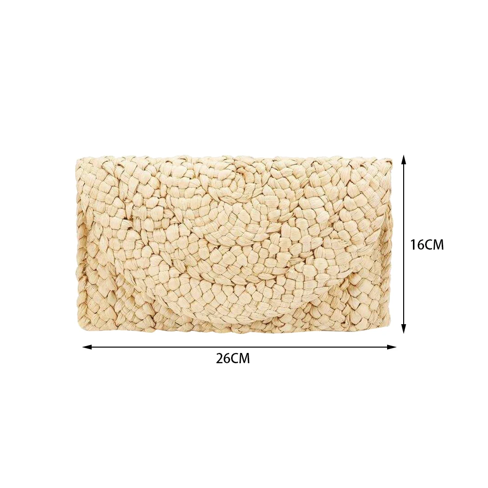 Summer Beach Vacation Clutches Bags for women Hand Knitted Rattan Straw Women Handbags New Fashion Luxury Bag Woman Wallet