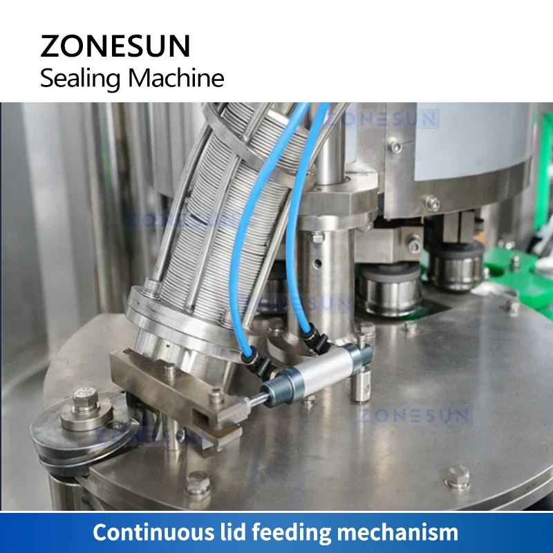 ZONESUN Automatic Can Seaming Machine linea di inscatolamento della birra barattolo di latta riempimento e sigillatura aggraffatrice ZS-CFS18-4
