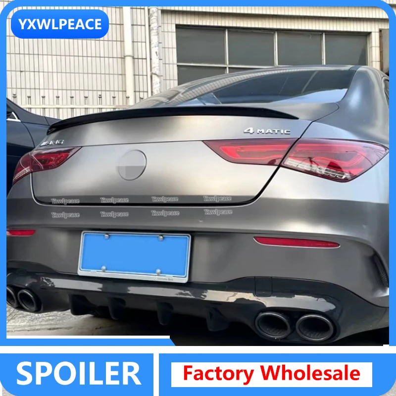 

For Mercedes-Benz CLA-class C118 2020 2021 2022 2023 Spoiler CLA180 200 220 250 260 Rear Trunk Lip Spoiler Wings Car Styling