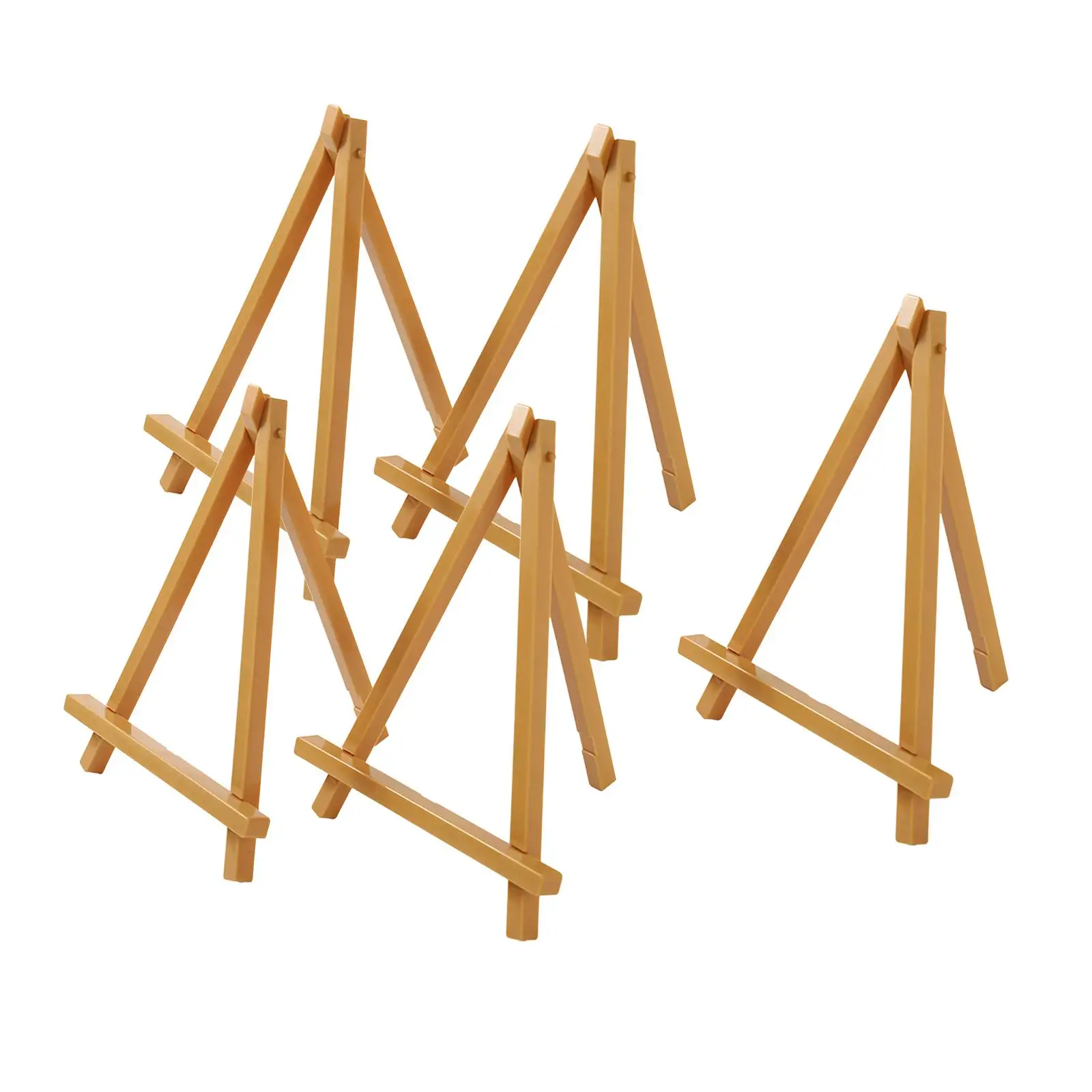 

5 Pieces Wood Mini Easel Holder Cemetery Telescoping Easel Tripod Photo Posters Adjustable Height Artist Birthday Displaying Art