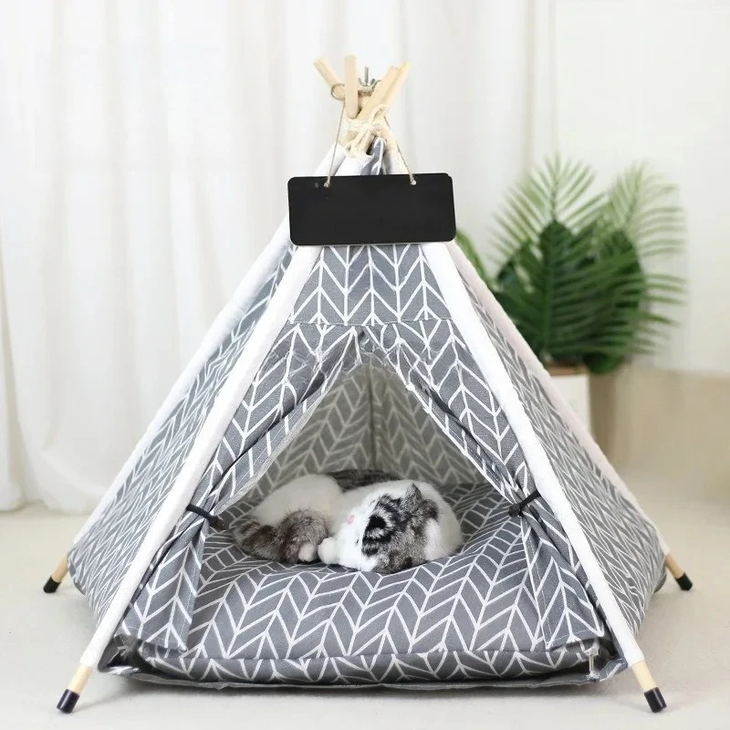 

Foldable Washable Pet Tent Detachable Cat Bed Dog Bed Cat Villa Indoor Outdoor Pet House Sleeping Nest for Puppy Kitten