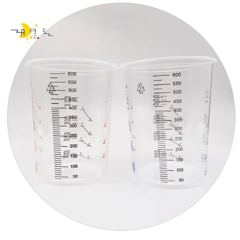 

AF95-25 Plastic Paint Mixing Cups 600Ml Mixing Container For Precise Mixing Of Paint And Liquid (Random Color)